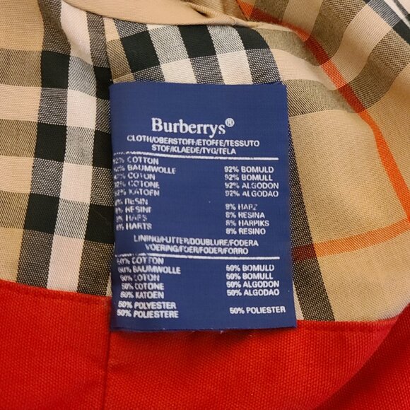 BURBERRY OF LONDON VTG FADED RED TRENCHCOAT WITH PLAID AND DETACHABLE HOOD - Picture 6 of 16